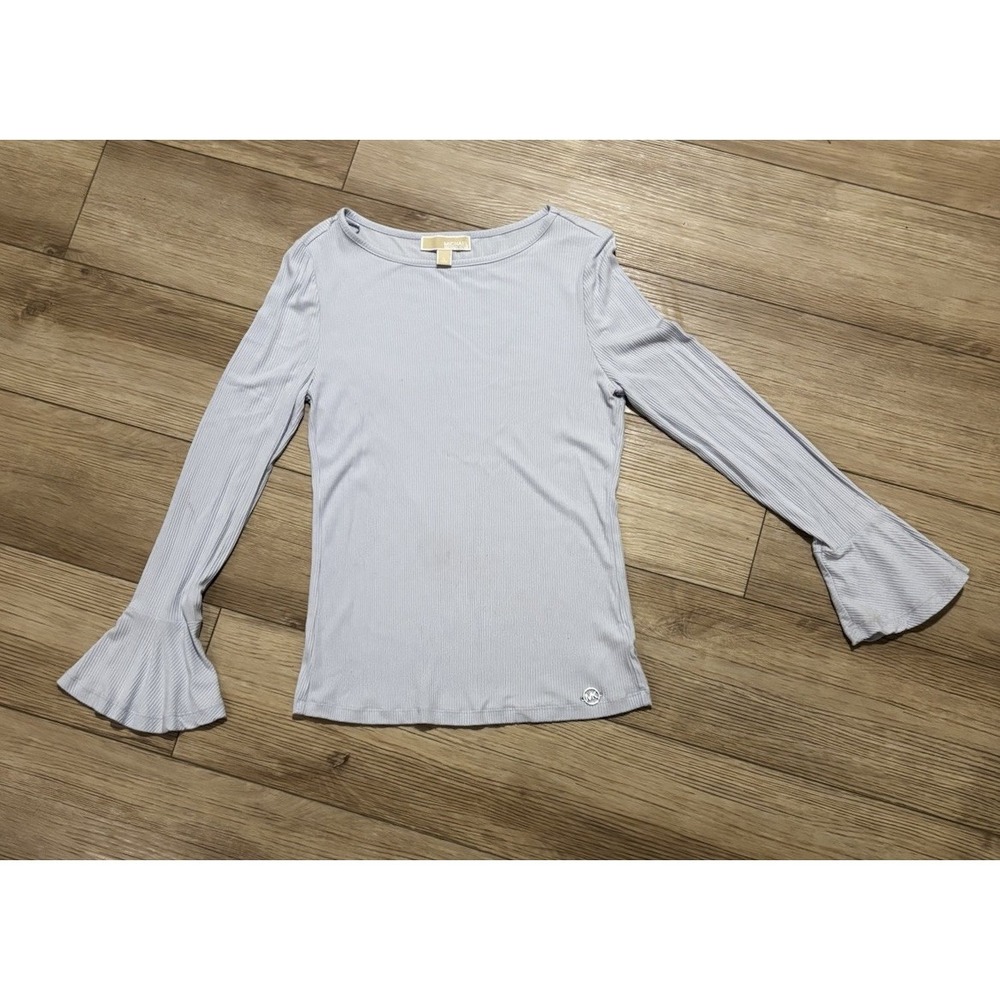 Michael Kors Long Sleeve Women's Shirt Size Large Bell Sleeve Stretch